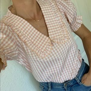 Prairie Gingham PETER PAN top size S